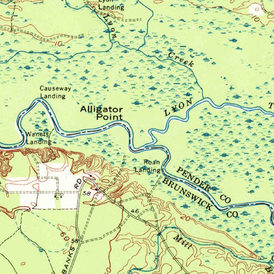 United States Geological Survey Acme, NC (1954, 62500-Scale) digital map