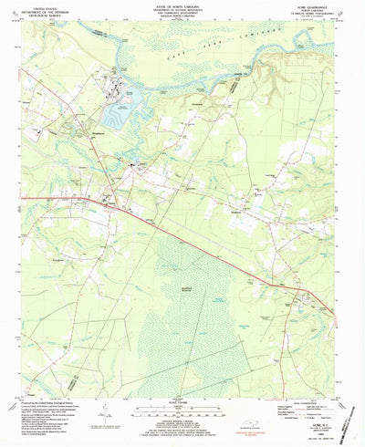 United States Geological Survey Acme, NC (1984, 24000-Scale) digital map