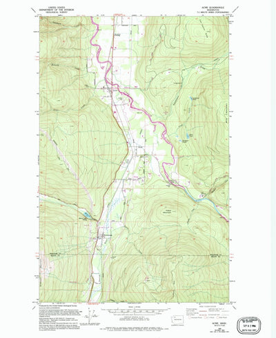 United States Geological Survey Acme, WA (1980, 24000-Scale) digital map