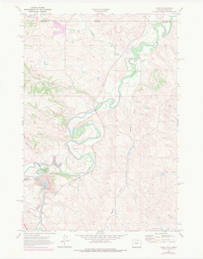 United States Geological Survey Acme, WY-MT (1968, 24000-Scale) digital map