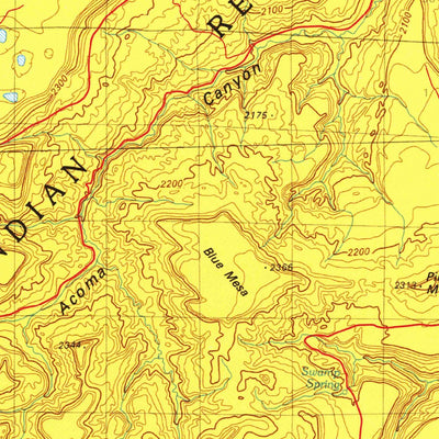 United States Geological Survey Acoma Pueblo, NM (1978, 100000-Scale) digital map