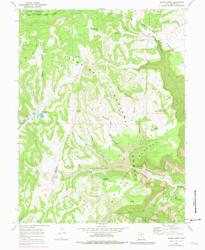 United States Geological Survey Acord Lakes, UT (1968, 24000-Scale) digital map