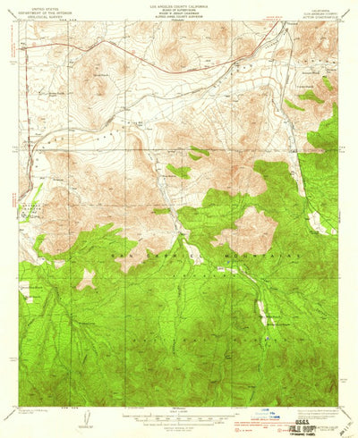 United States Geological Survey Acton, CA (1939, 24000-Scale) digital map