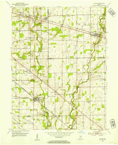 United States Geological Survey Acton, IN (1953, 24000-Scale) digital map
