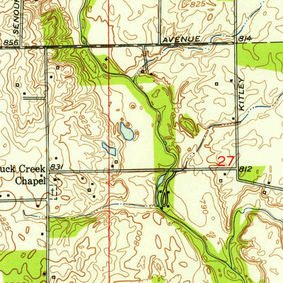 United States Geological Survey Acton, IN (1953, 24000-Scale) digital map