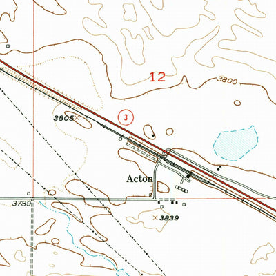 United States Geological Survey Acton, MT (1956, 24000-Scale) digital map