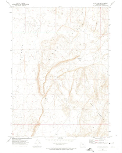 United States Geological Survey Acty Mountain NE, OR (1971, 24000-Scale) digital map