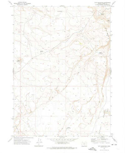 United States Geological Survey Acty Mountain, OR (1971, 24000-Scale) digital map
