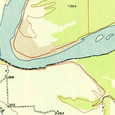 United States Geological Survey Acworth, TX-OK (1951, 24000-Scale) digital map