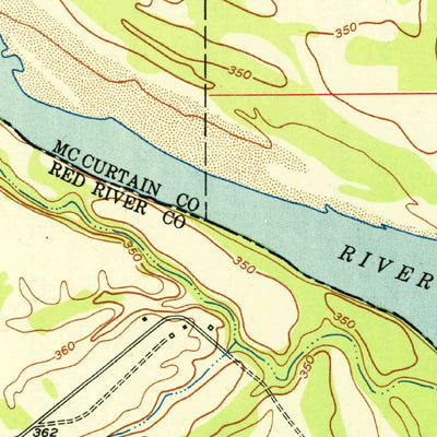 United States Geological Survey Acworth, TX-OK (1951, 24000-Scale) digital map