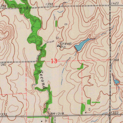 United States Geological Survey Ada, KS (1964, 24000-Scale) digital map