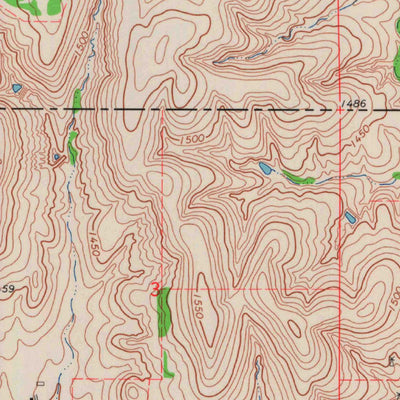 United States Geological Survey Ada, KS (1964, 24000-Scale) digital map