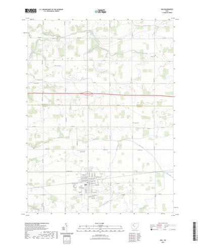United States Geological Survey Ada, OH (2023, 24000-Scale) digital map