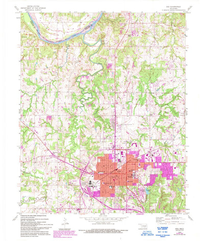 United States Geological Survey Ada, OK (1958, 24000-Scale) digital map