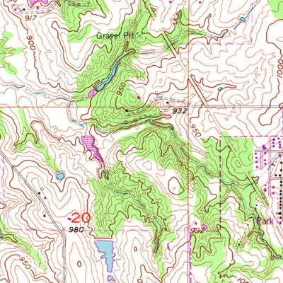 United States Geological Survey Ada, OK (1958, 24000-Scale) digital map