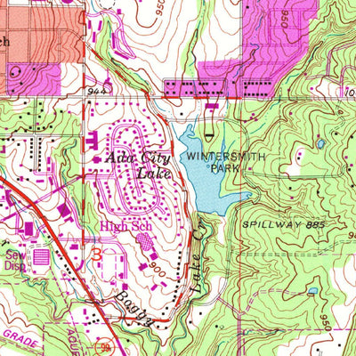 United States Geological Survey Ada, OK (1958, 24000-Scale) digital map