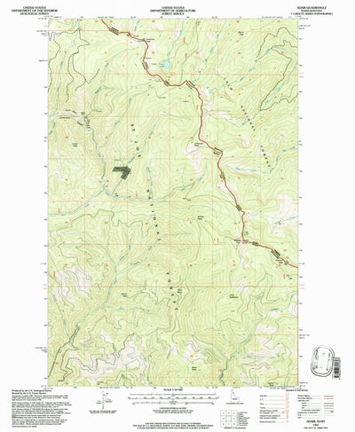 United States Geological Survey Adair, ID-MT (1995, 24000-Scale) digital map