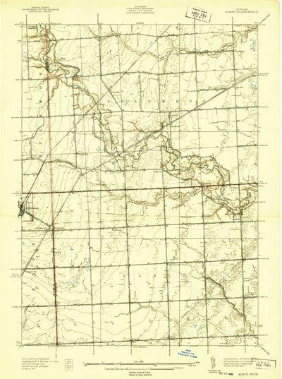 United States Geological Survey Adair, MI (1939, 24000-Scale) digital map