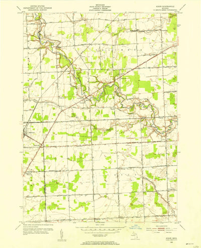 United States Geological Survey Adair, MI (1952, 24000-Scale) digital map