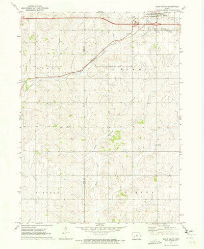 United States Geological Survey Adair South, IA (1971, 24000-Scale) digital map