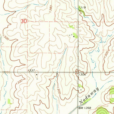 United States Geological Survey Adair South, IA (1971, 24000-Scale) digital map