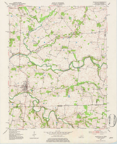 United States Geological Survey Adairville, KY-TN (1951, 24000-Scale) digital map