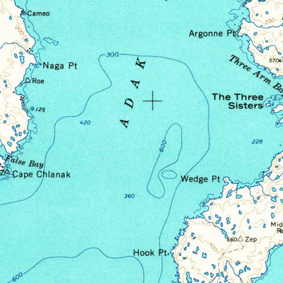 United States Geological Survey Adak, AK (1957, 250000-Scale) digital map