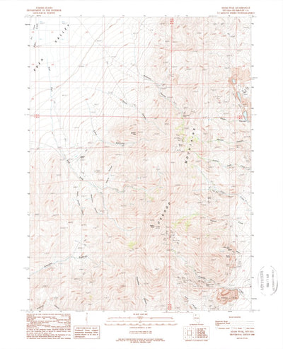 United States Geological Survey Adam Peak, NV (1988, 24000-Scale) digital map