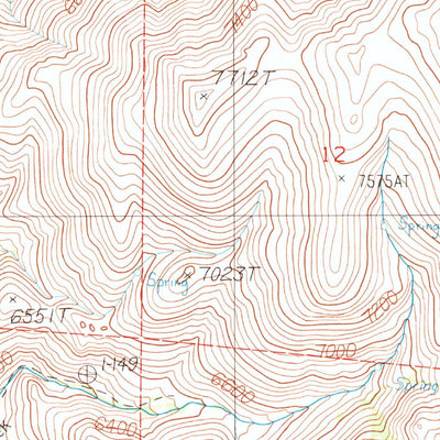 United States Geological Survey Adam Peak, NV (1988, 24000-Scale) digital map