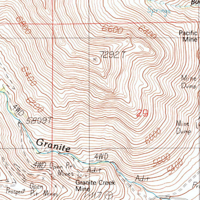 United States Geological Survey Adam Peak, NV (1988, 24000-Scale) digital map