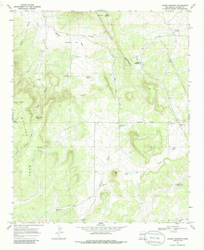 United States Geological Survey Adams Diggings, NM (1967, 24000-Scale) digital map