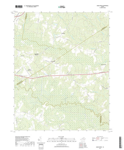 United States Geological Survey Adams Grove, VA (2019, 24000-Scale) digital map
