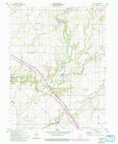 United States Geological Survey Adams, IN (1959, 24000-Scale) digital map