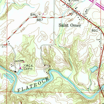 United States Geological Survey Adams, IN (1959, 24000-Scale) digital map