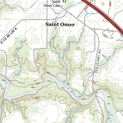 United States Geological Survey Adams, IN (2022, 24000-Scale) digital map