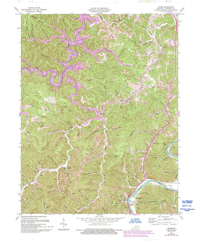 United States Geological Survey Adams, KY (1971, 24000-Scale) digital map