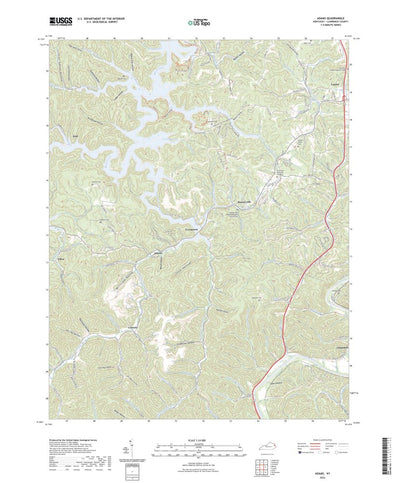 United States Geological Survey Adams, KY (2022, 24000-Scale) digital map