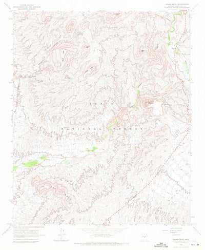 United States Geological Survey Adams Mesa, AZ (1964, 24000-Scale) digital map