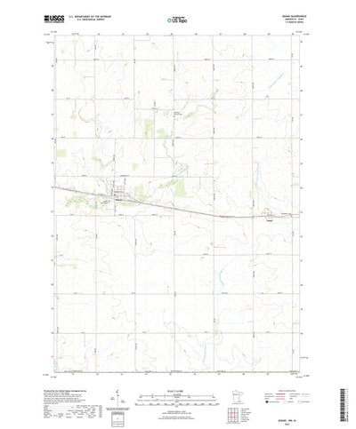 United States Geological Survey Adams, MN (2022, 24000-Scale) digital map