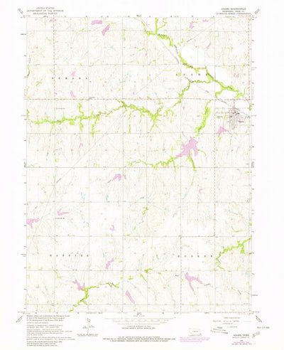 United States Geological Survey Adams, NE (1965, 24000-Scale) digital map
