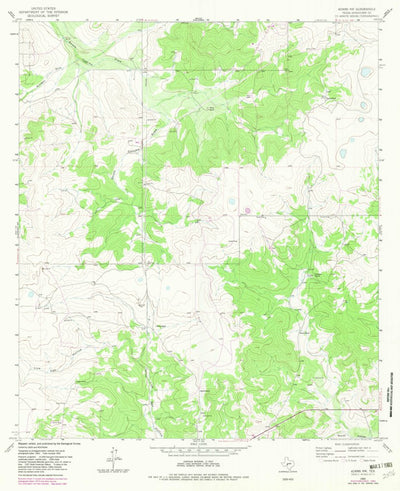 United States Geological Survey Adams NW, TX (1963, 24000-Scale) digital map