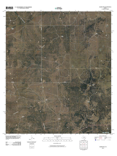United States Geological Survey Adams NW, TX (2010, 24000-Scale) digital map