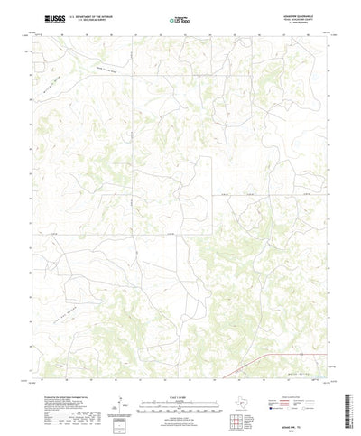 United States Geological Survey Adams NW, TX (2022, 24000-Scale) digital map