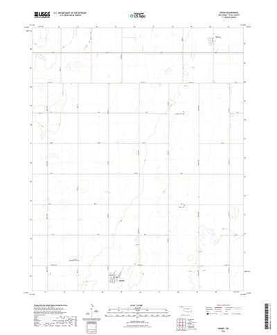 United States Geological Survey Adams, OK (2022, 24000-Scale) digital map