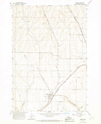 United States Geological Survey Adams, OR (1966, 24000-Scale) digital map