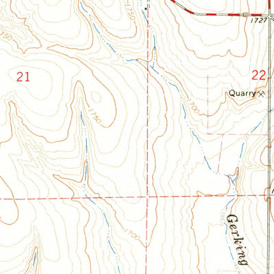 United States Geological Survey Adams, OR (1966, 24000-Scale) digital map
