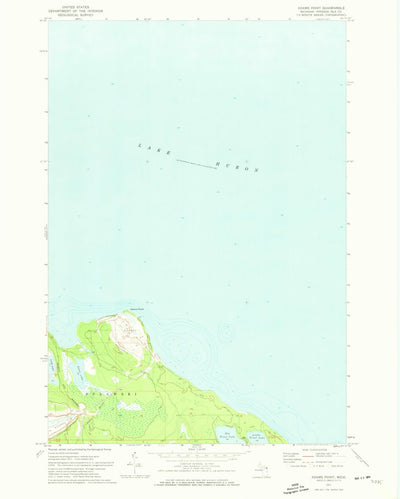 United States Geological Survey Adams Point, MI (1971, 24000-Scale) digital map