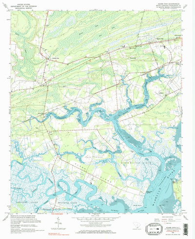 United States Geological Survey Adams Run, SC (1960, 24000-Scale) digital map