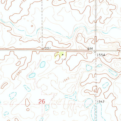 United States Geological Survey Adams SE, ND (1972, 24000-Scale) digital map