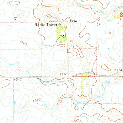 United States Geological Survey Adams SE, ND (1972, 24000-Scale) digital map